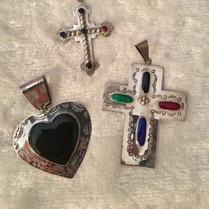 Sterling Silver Pendants Set of 4